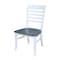 International Concepts Set of 2 Cosmo Roma Chairs, White/Heather gray C05-310P - alternate 1
